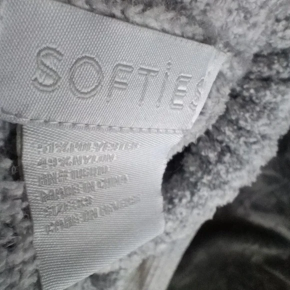 Softies Slouch Turtleneck Lounger Dress Marshmallow Gray Chenille‎ XS Oversized - Picture 2 of 7